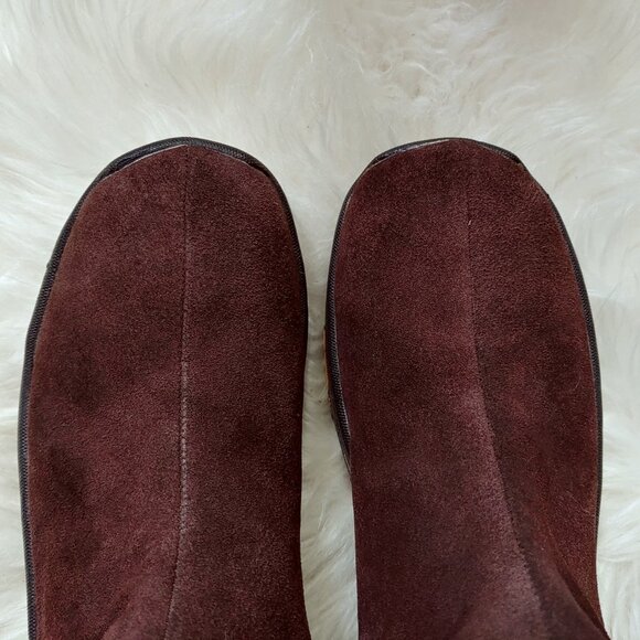 Brown Real Fur Suede Side Zipper Winter Boots (38 EU) - Picture 6 of 16